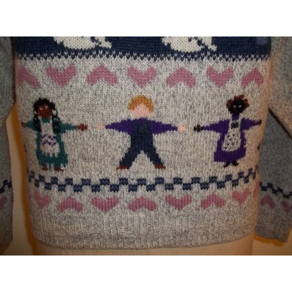 Woolrich Vintage Heather Gray Sampler Print Sweater M - Picture 9 of 12